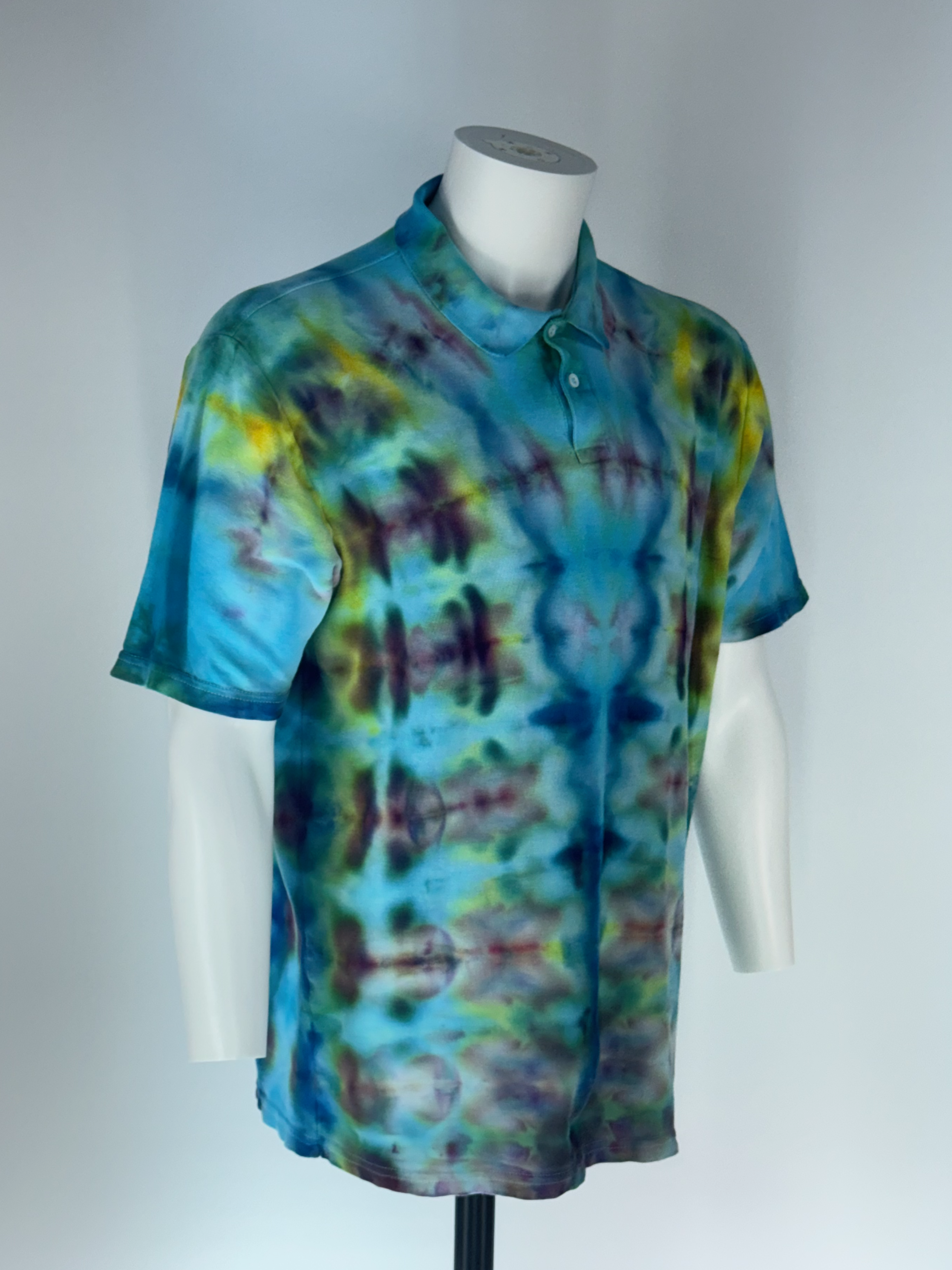 Quantum Signature Radiation Detected: 2XL Cosmic Heritage Polo - IceDye