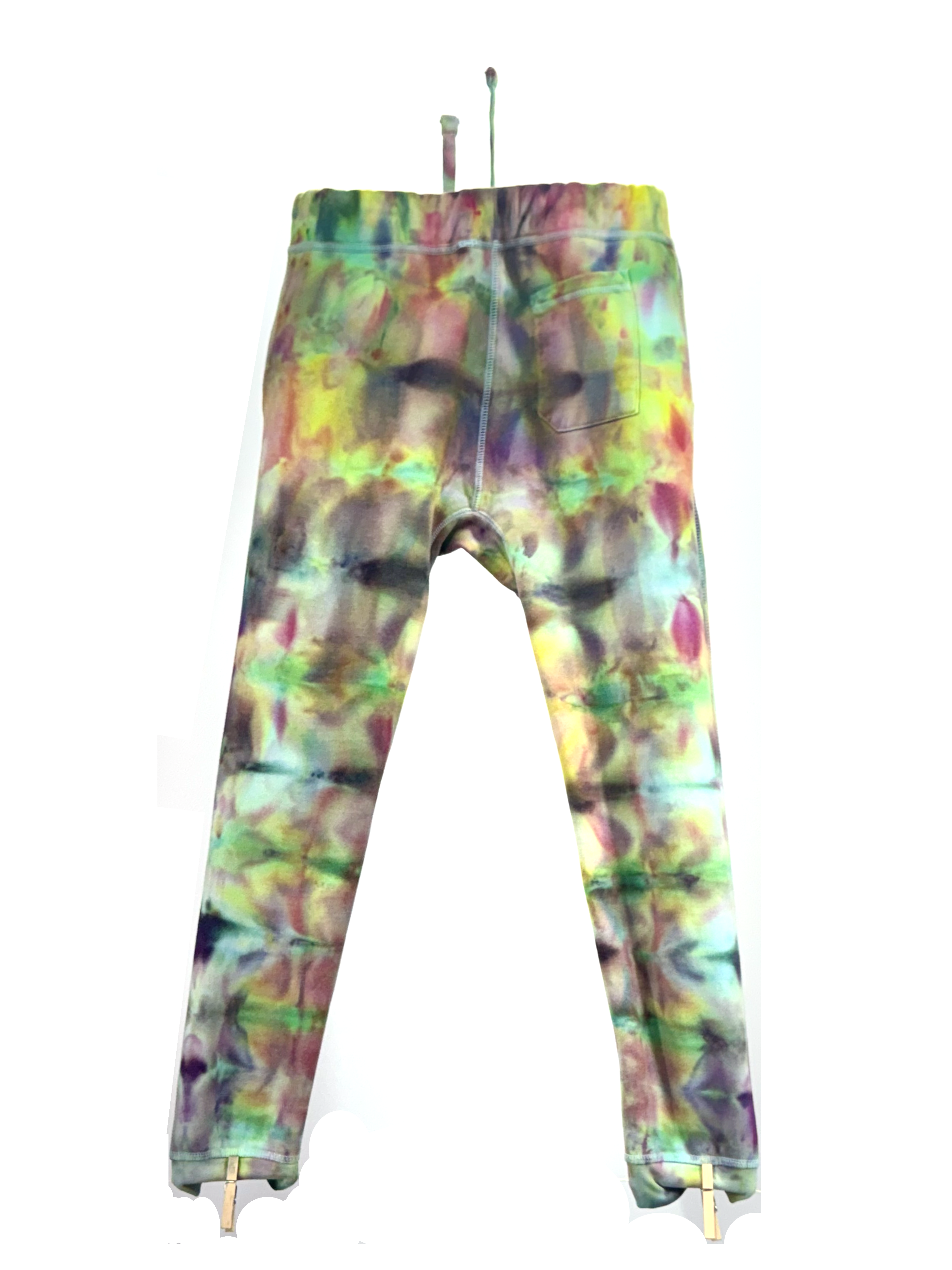 Triangulam Galaxy Space Pants XL Ice-Dye Nebula Fleece Joggers