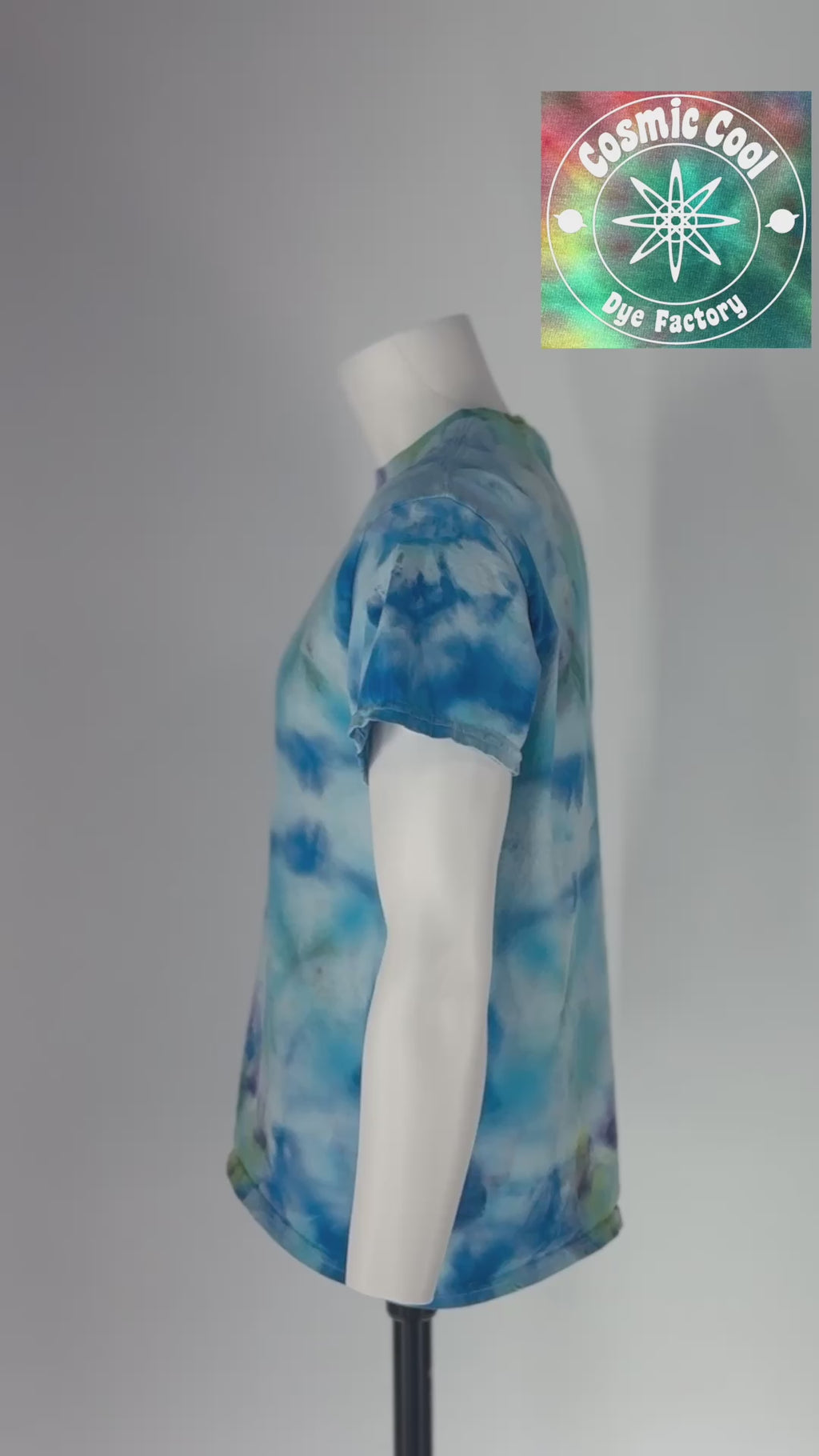 Constellation Aquarius: Large Cosmic Artifact Tee Ice-Dye