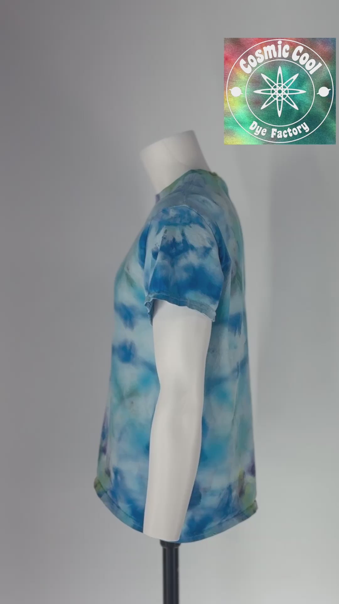 Constellation Aquarius: Large Cosmic Artifact Tee Ice-Dye