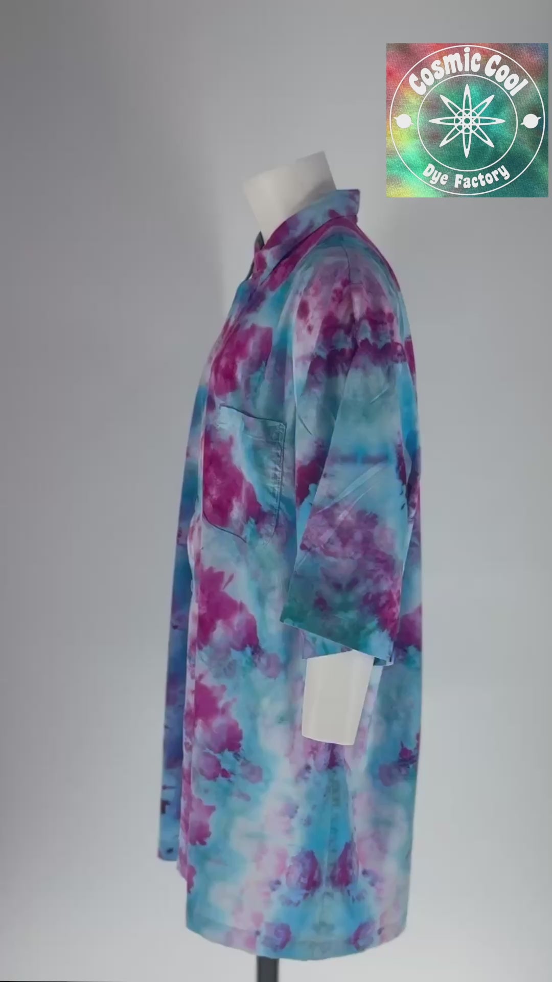 Helix Nebula: 3XL Cosmic Camp Shirt Ice-Dye