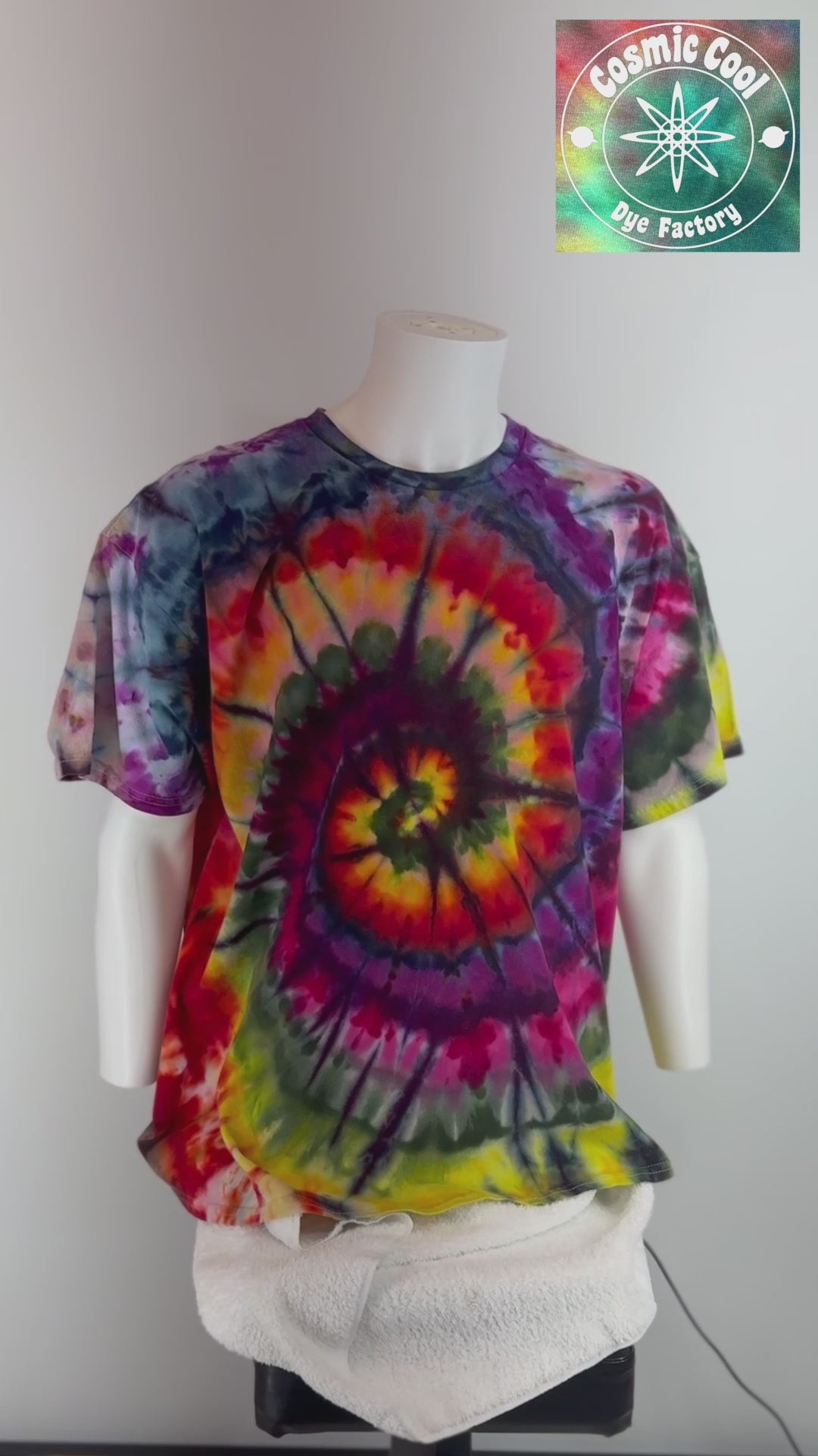 Spiral Trajectory - Short Sleeve Cosmic Ice Dye Tee (Size 3XL)