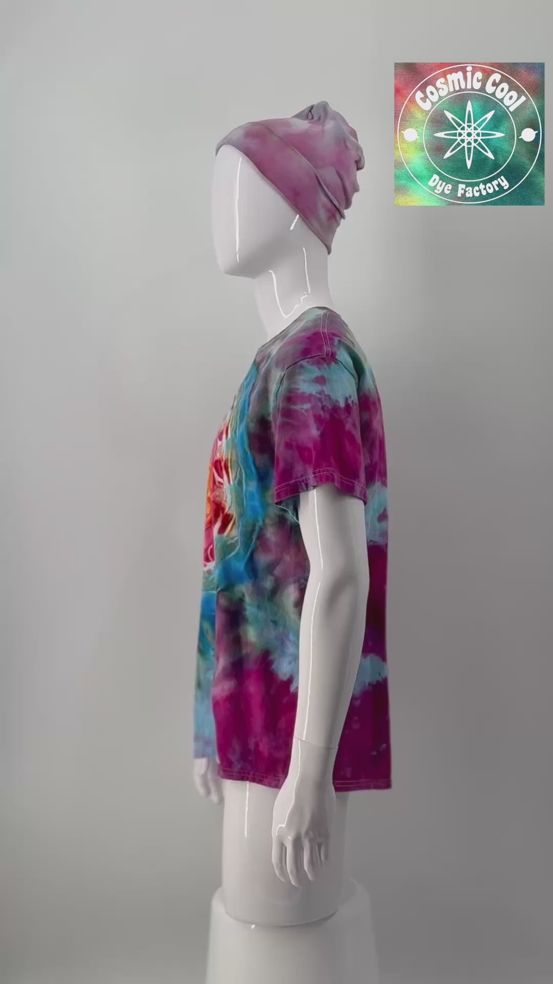 Cosmic Ice-Dye Short Sleeve Artisan Tee (Size Large) 100% Cotton