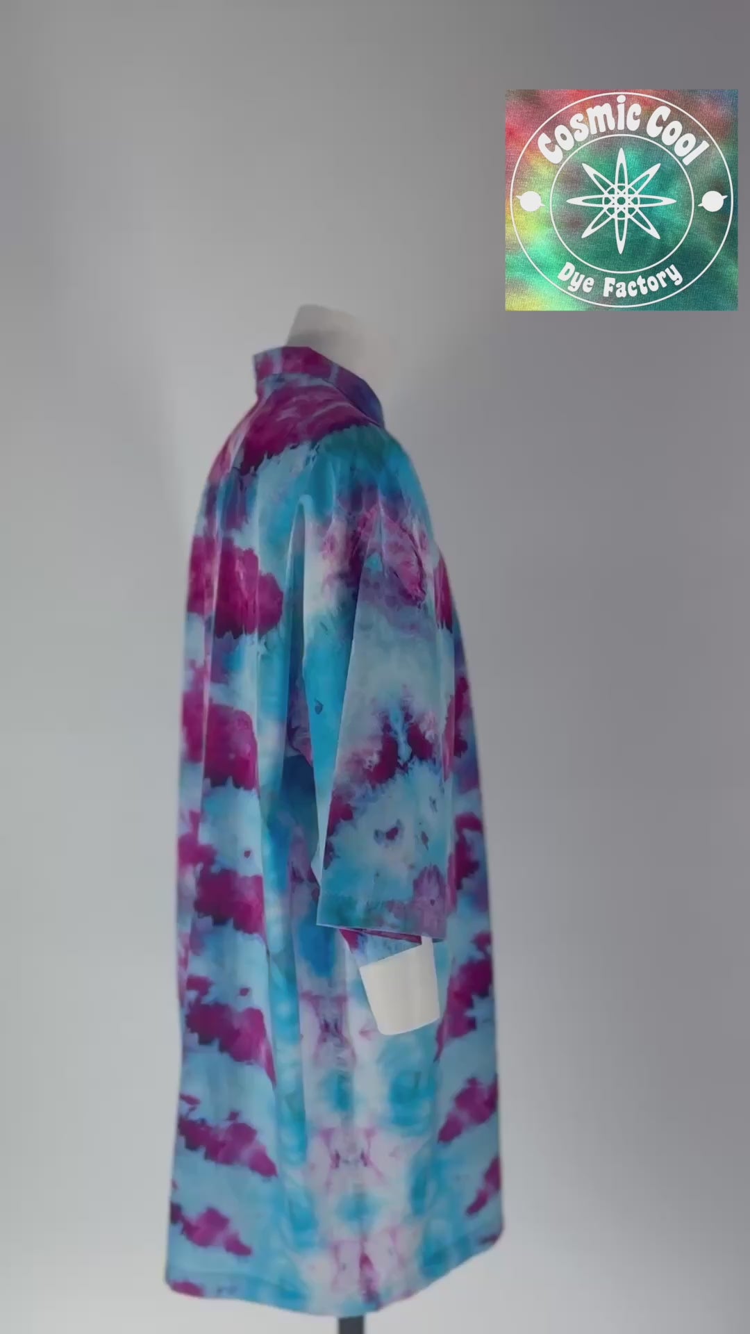 Helix Nebula: 3XL Cosmic Camp Shirt Ice-Dye