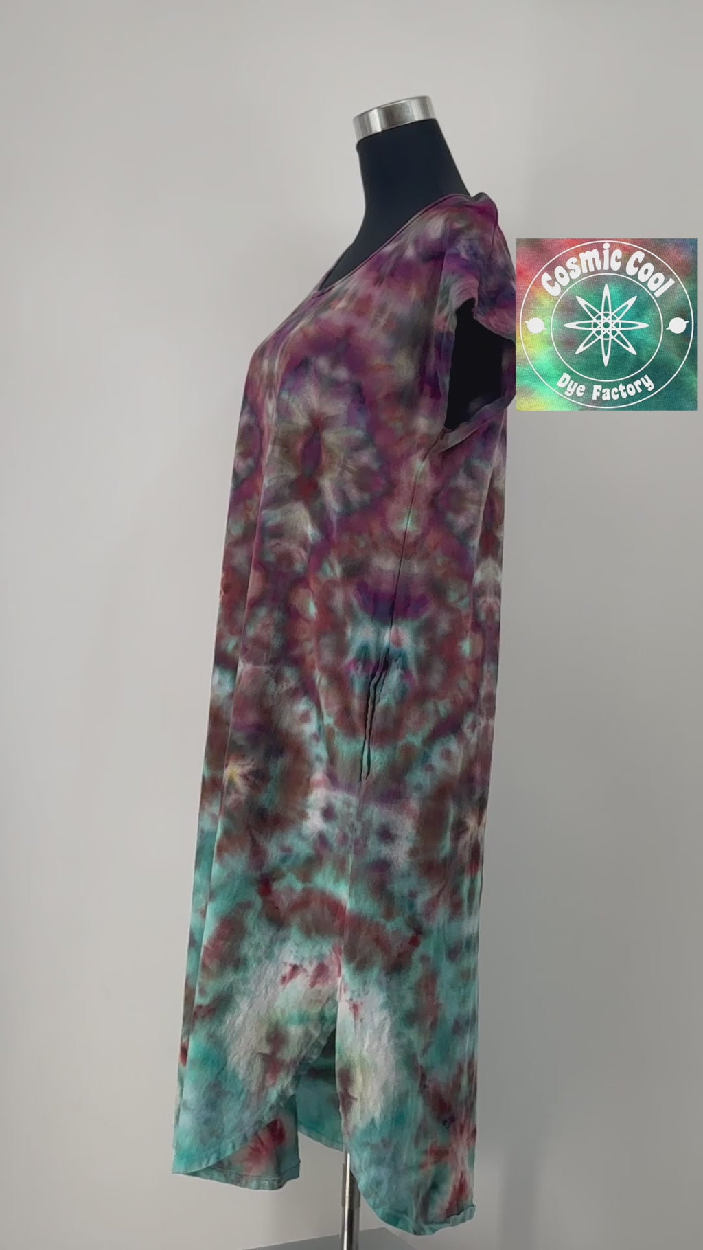 Cosmic Artisan T-Shirt Dress & Cover-Up (Size XL) - 100% Cotton