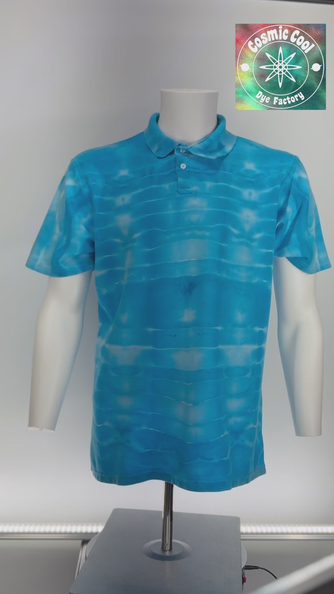 Cosmic Ice Dye Heritage Polo Shirt 100% Cotton (Size XL)