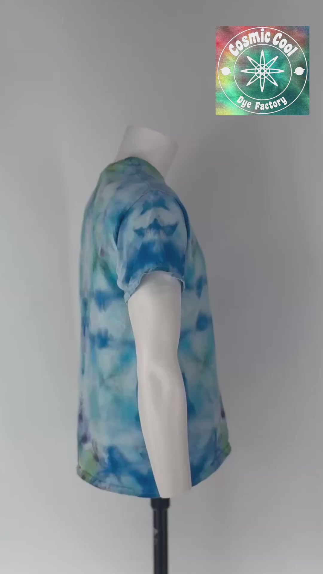 Constellation Aquarius: Large Cosmic Artifact Tee Ice-Dye