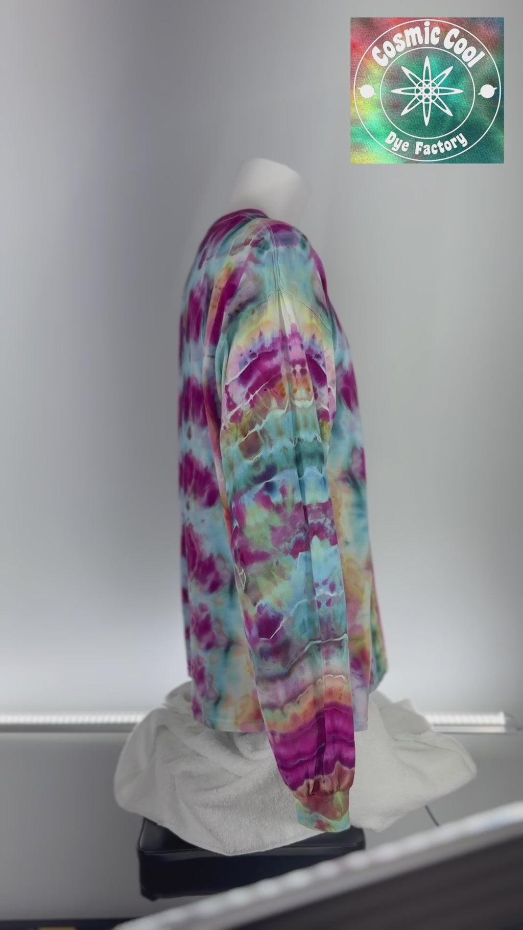 Ice Dye Long Sleeve Tee Shirt 100% Cotton (Size 2XL)