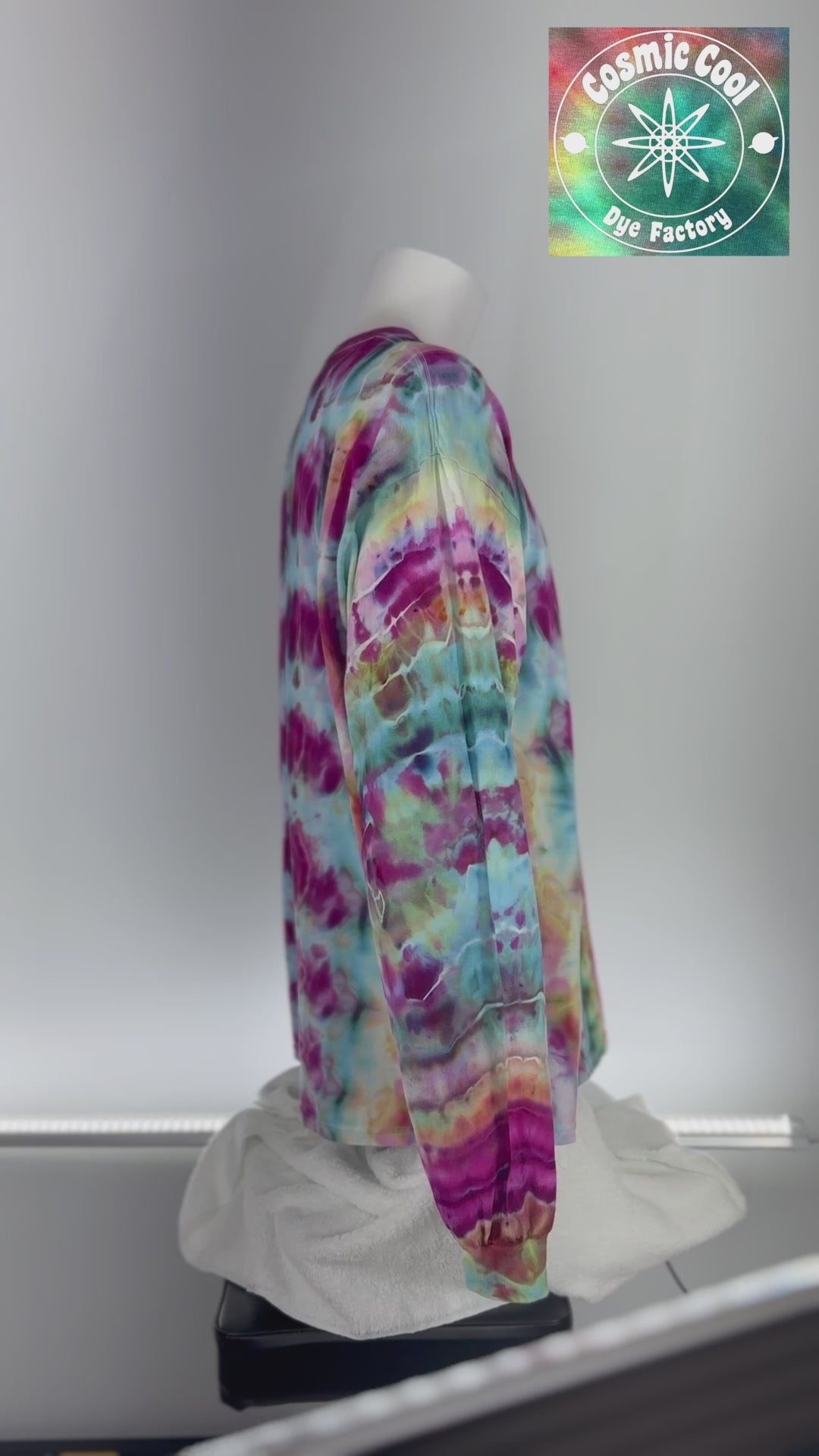 Ice Dye Long Sleeve Tee Shirt 100% Cotton (Size 2XL)