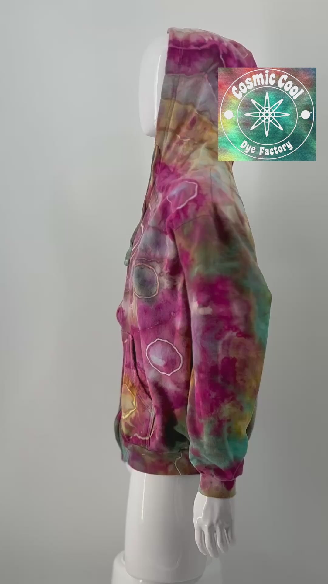 Nebula Fleece Cosmic Ice-Dye Premium Zipper Hoodie (Size XL)