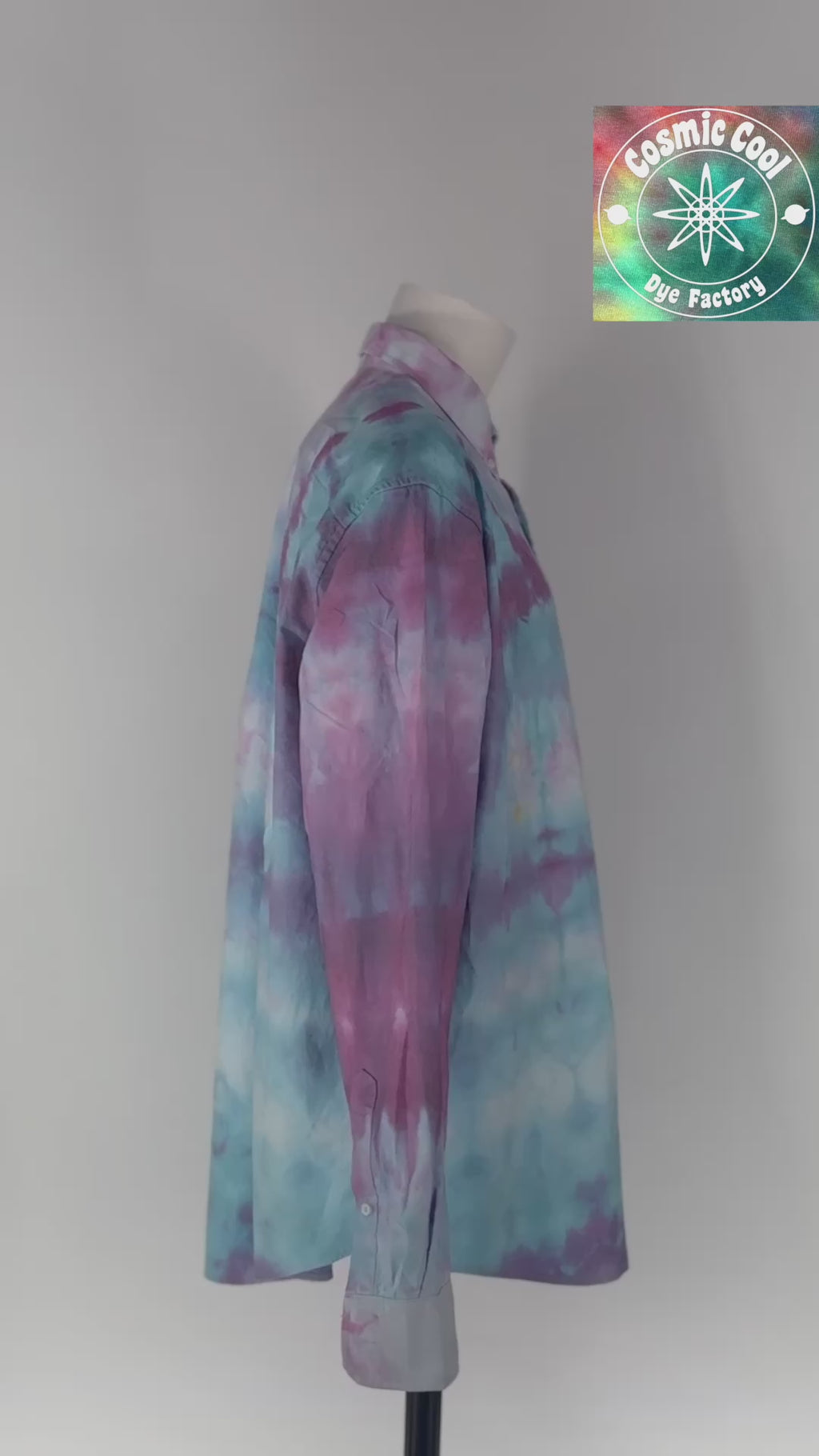 Artificial Intelligence: 3XL Cosmic Formal Oxford Ice-Dye