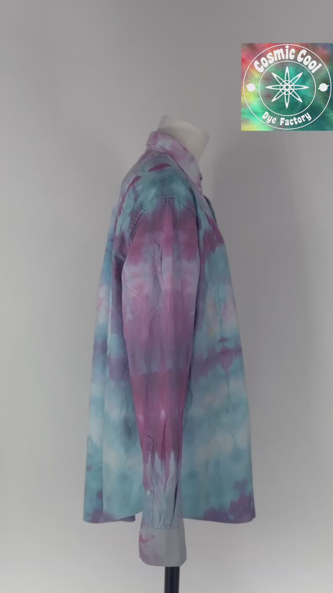 Artificial Intelligence: 3XL Cosmic Formal Oxford Ice-Dye