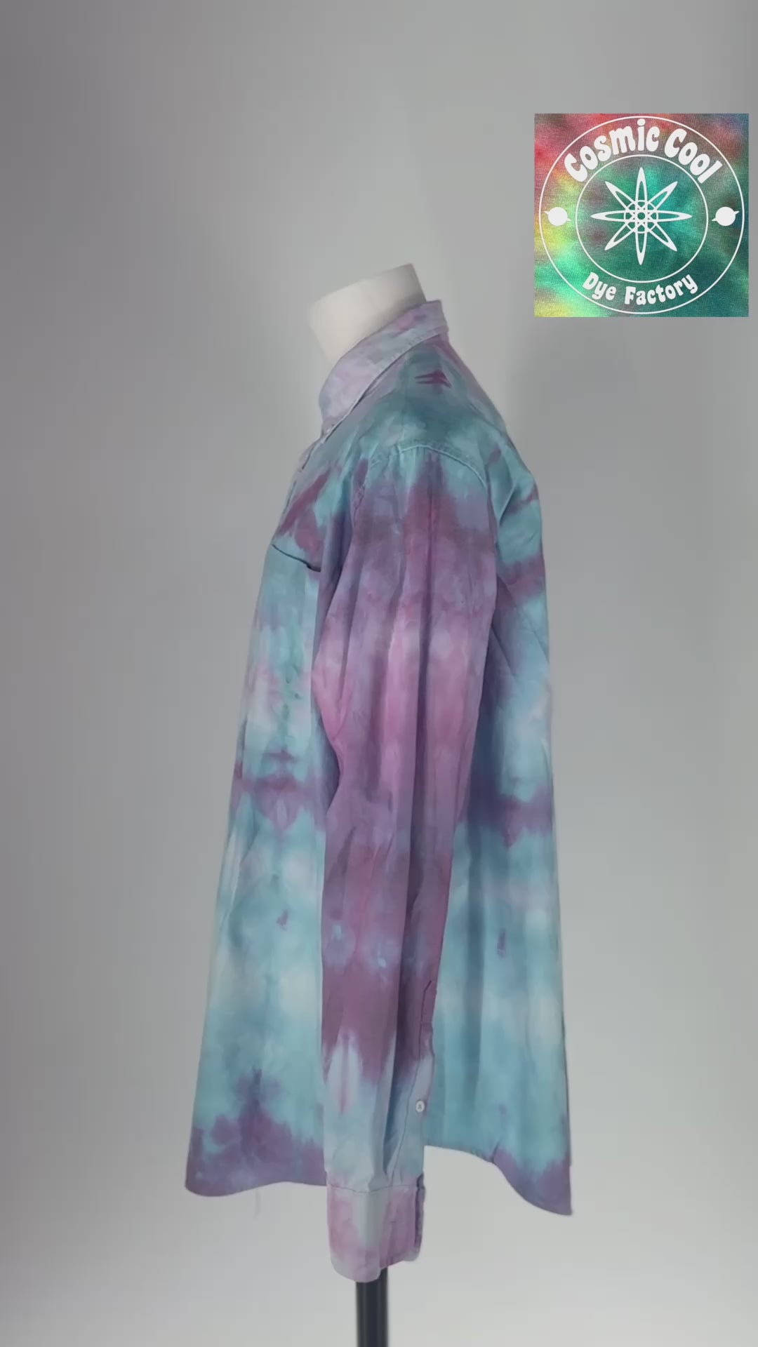 Artificial Intelligence: 3XL Cosmic Formal Oxford Ice-Dye